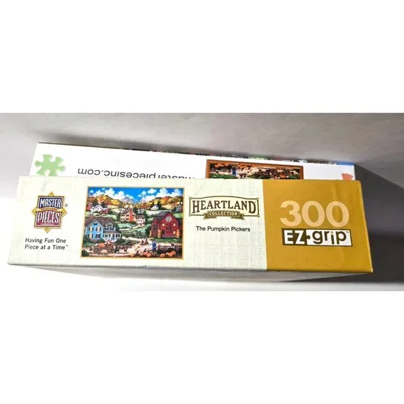 MasterPieces Heartland THE PUMPKIN PICKERS Jigsaw Puzzle 300 ez grip large pcs - Picture 7 of 7
